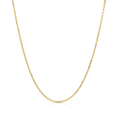 18k yellow gold diamond-cut cable link chain, 1.10mm by Avera Group, view 3
