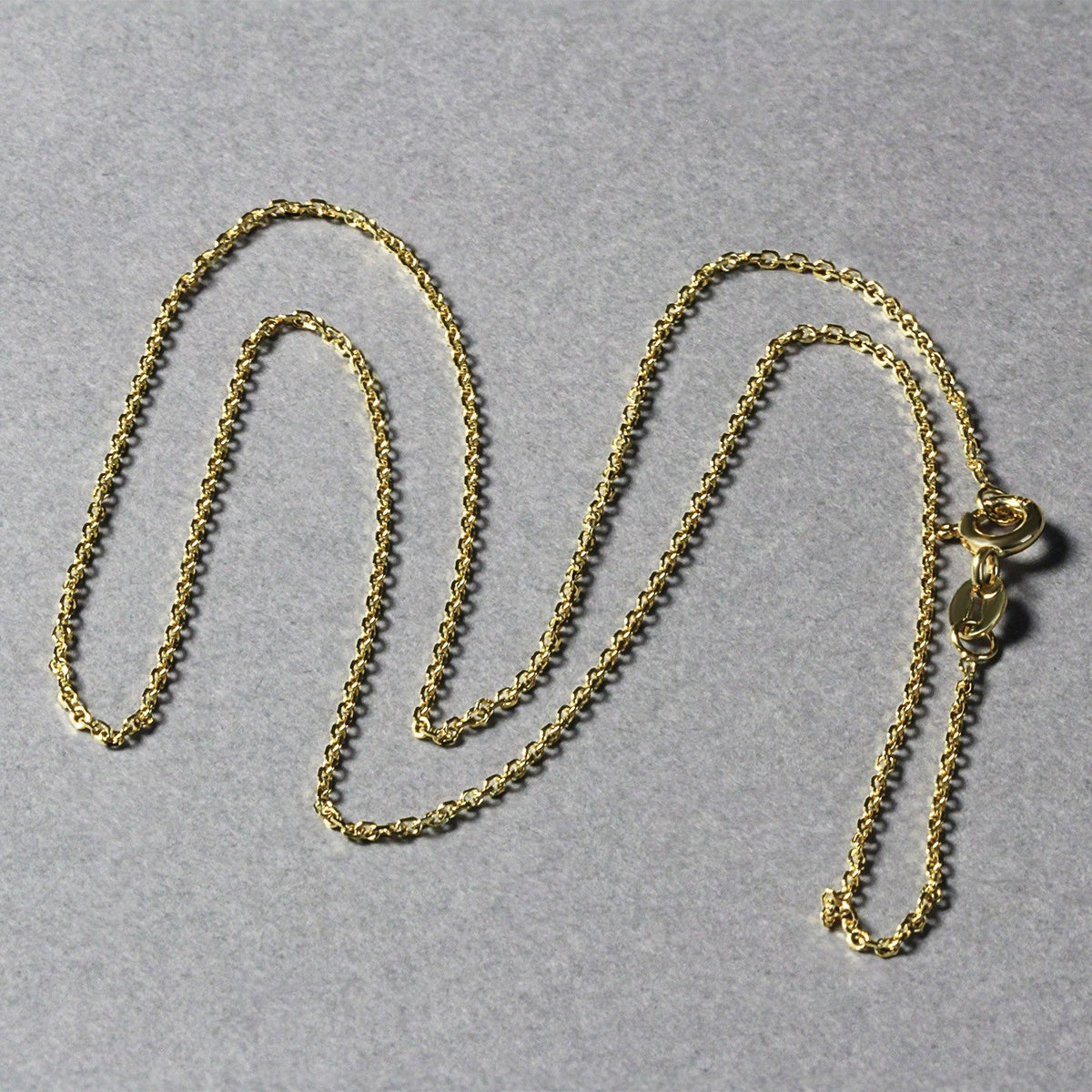 18k yellow gold diamond-cut cable link chain, 1.10mm by Avera Group, view 5