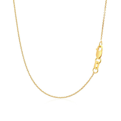 14k yellow gold moon necklace with bezel-set diamond, Avera Group, view 4