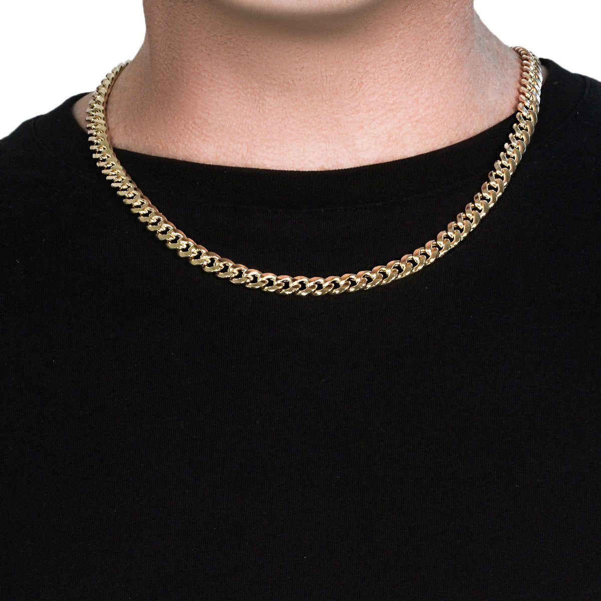 10k Yellow Gold Light Miami Cuban Chain (8.00 mm), Avera Group, view 3