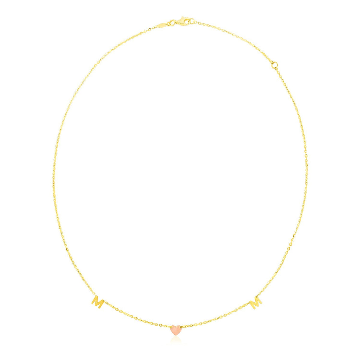 14k yellow and rose gold Mom necklace by Avera Group