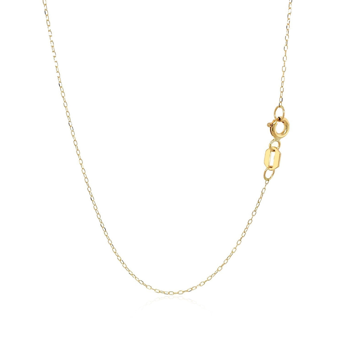 14k yellow gold mother of pearl cat necklace, 16 inch by Avera Group, view 2