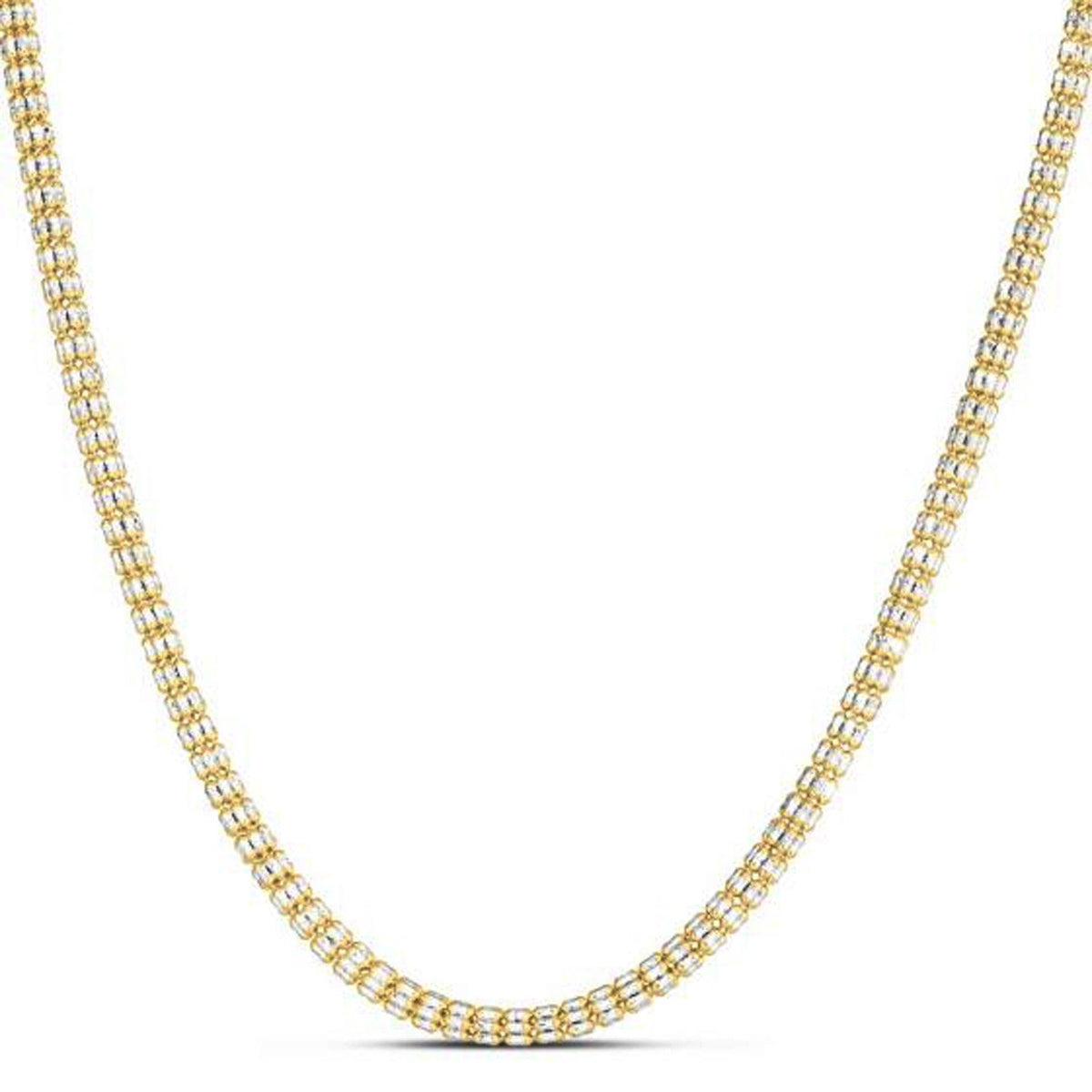 Ice Barrel Chain in 14k Yellow Gold (3.23 mm) by Avera Group