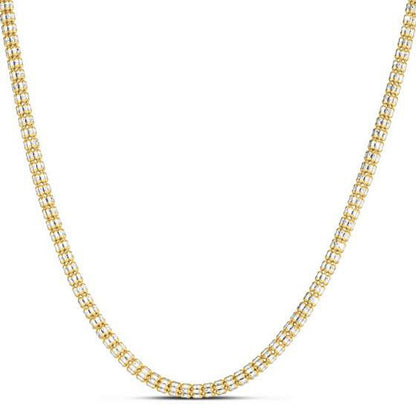 Ice Barrel Chain in 14k Yellow Gold (3.23 mm) by Avera Group
