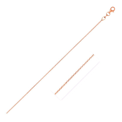 Double Extendable Cable Chain in 14k Rose Gold (1.00 mm) by Avera Group