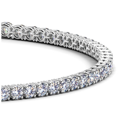 Lab Grown Round Diamond Tennis Bracelet in 14k White Gold (3 cctw F/G VS2/SI1) by Avera Group
