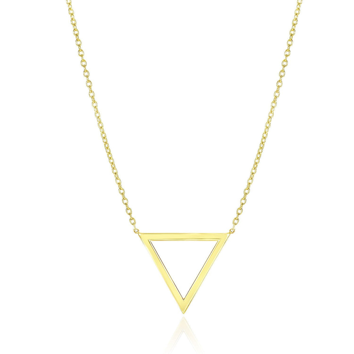 14k yellow gold delta symbol chain necklace, Avera Group