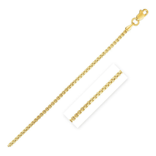 14k yellow gold round box chain by Avera Group