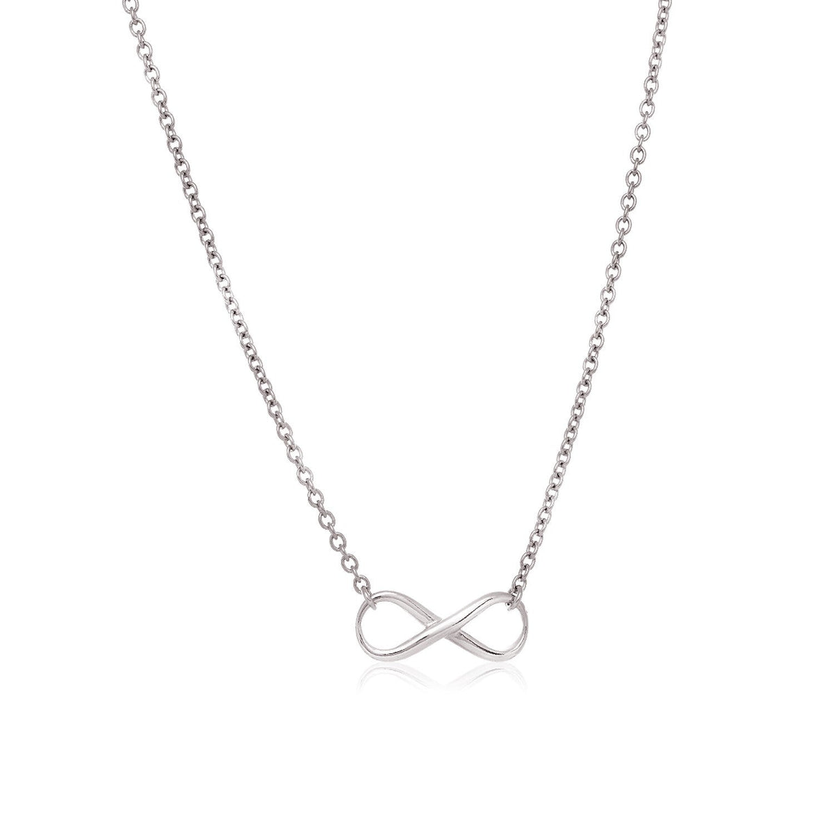 Sterling Silver Infinity Symbol Necklace by Avera Group