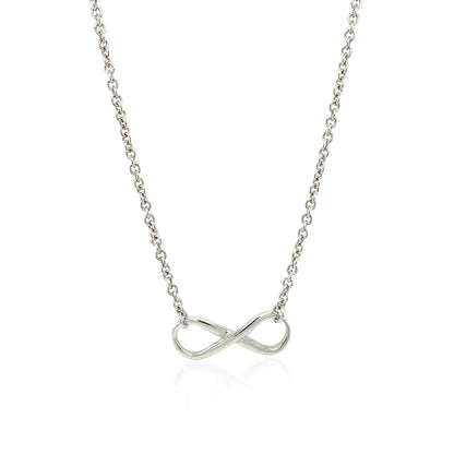 Sterling Silver Infinity Symbol Necklace by Avera Group