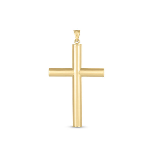 14k yellow gold high polish classic cross pendant by Avera Group