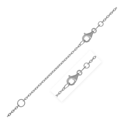 Extendable Cable Chain in 14k White Gold (1.20 mm) by Avera Group