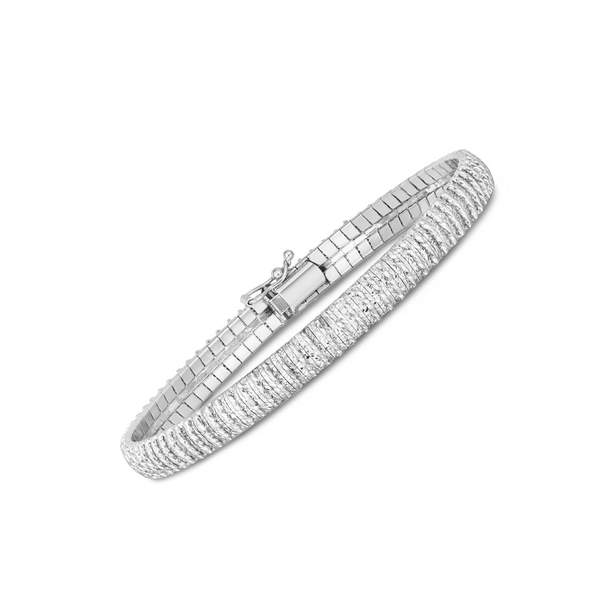 14k white gold Diamante Flex link bracelet, Avera Group, view 2