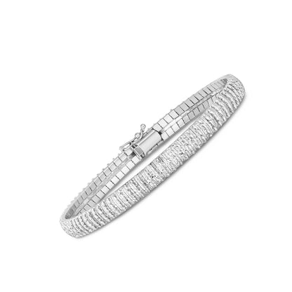 14k white gold Diamante Flex link bracelet, Avera Group, view 2