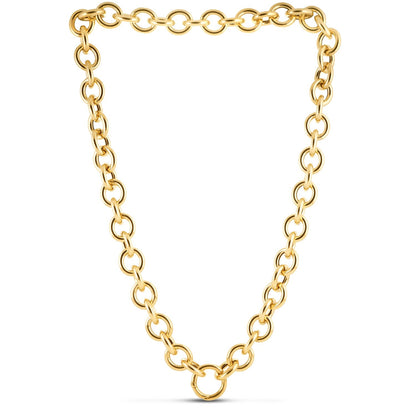 14k yellow gold 18 inch round link chain necklace by Avera Group