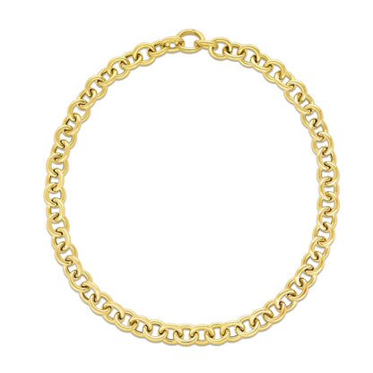 14k yellow gold 18 inch round link chain necklace, Avera Group, view 2
