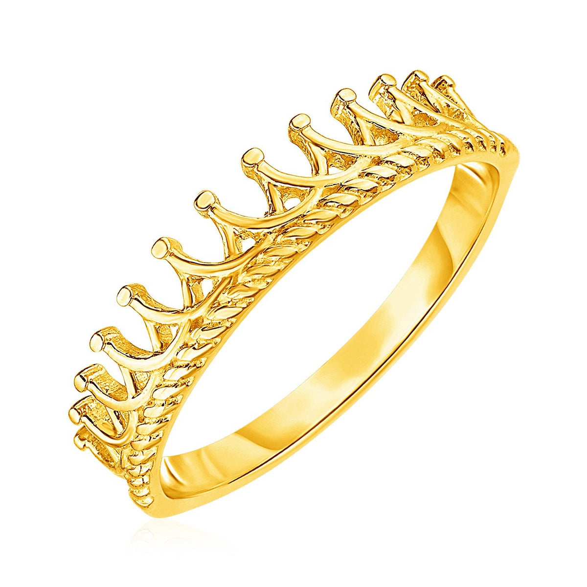 14k yellow gold crown motif ring, Avera Group