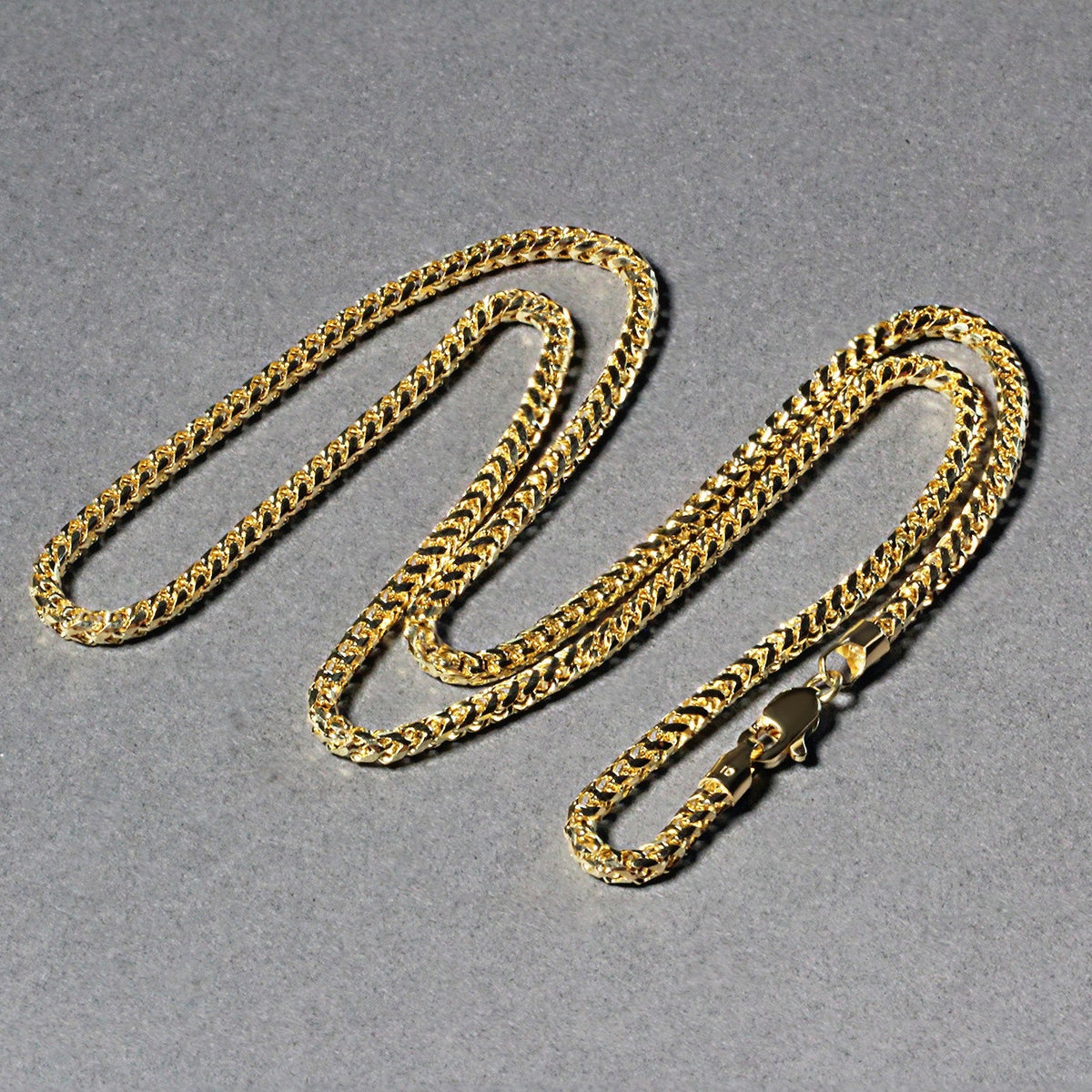 14k yellow gold solid diamond-cut round franco chain, 2.70mm by Avera Group, view 4