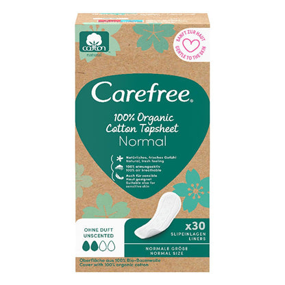 Carefree organic cotton sanitary pads, hypoallergenic