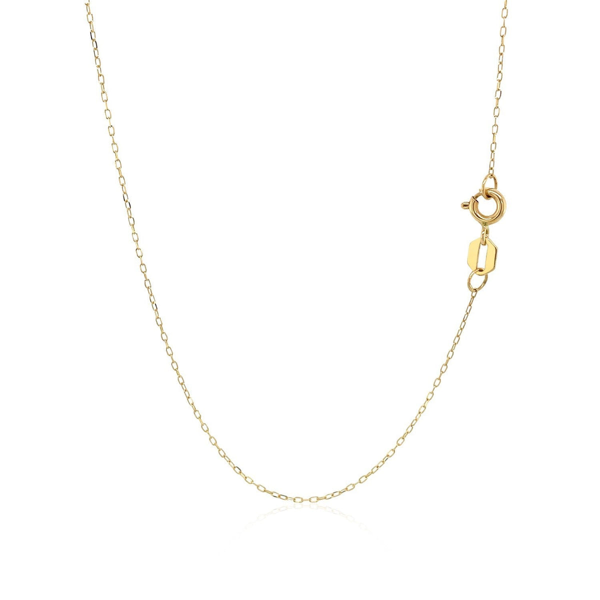 14k yellow gold Hand of Hamsa pendant necklace, 18 inch by Avera Group, view 2