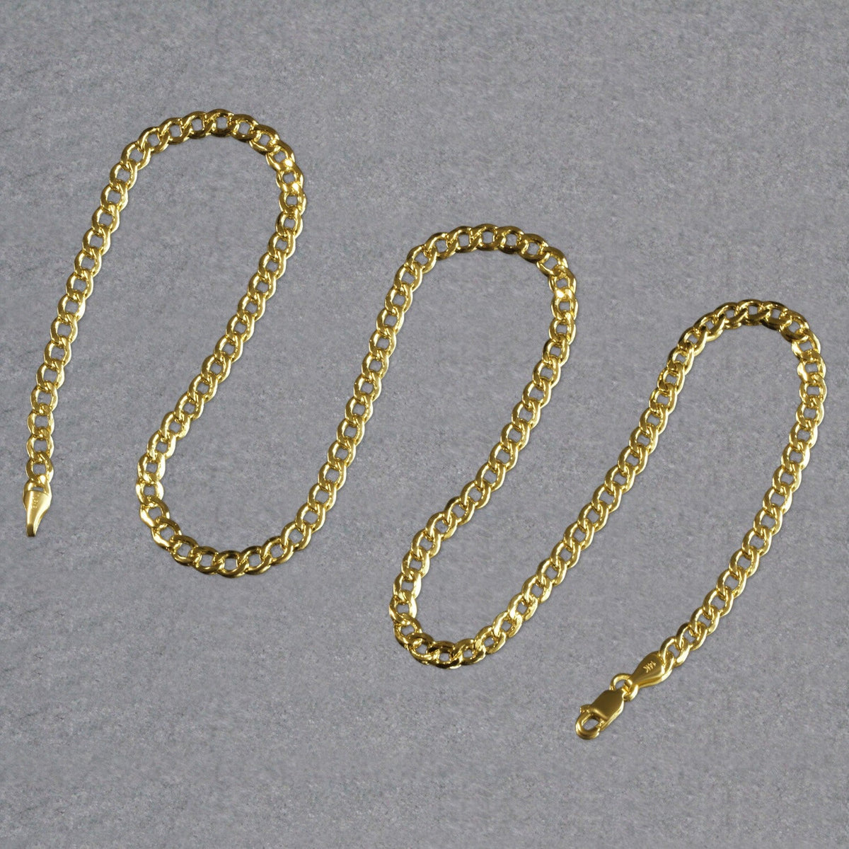 10k Yellow Gold Curb Chain (4.40 mm), Avera Group, view 6