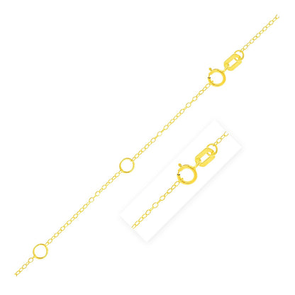 Double Extendable Piatto Chain in 14k Yellow Gold (1.2mm) by Avera Group