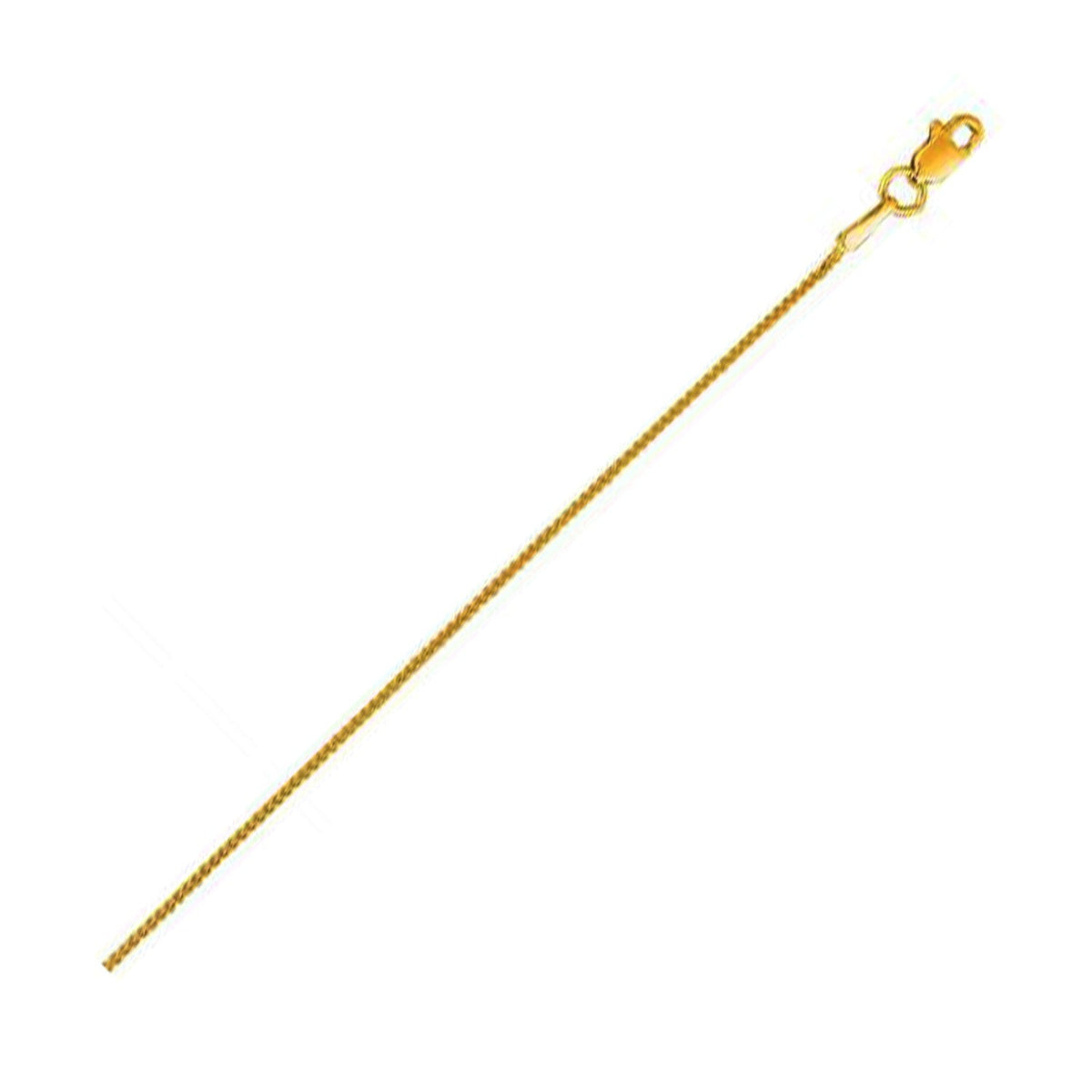 14k yellow gold 0.60mm round wheat chain by Avera Group