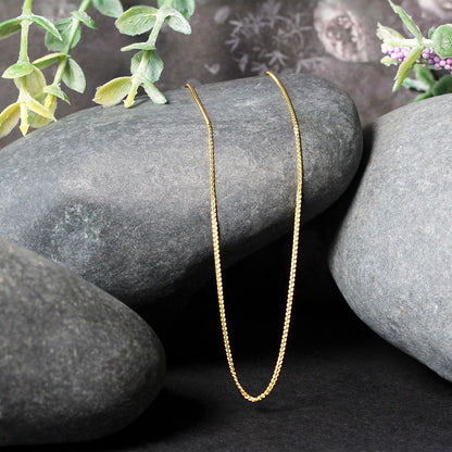 14k yellow gold 0.60mm round wheat chain, Avera Group, view 3