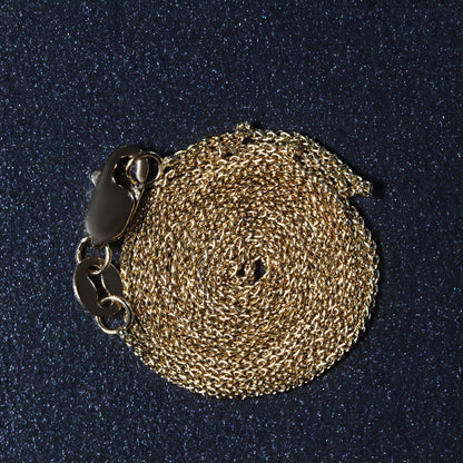 14k yellow gold 0.60mm round wheat chain, Avera Group, view 5
