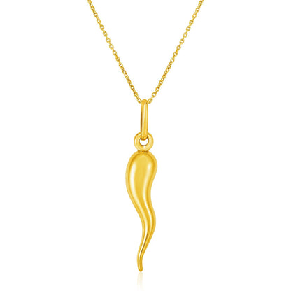 14k yellow gold polished abstract swirl pendant by Avera Group