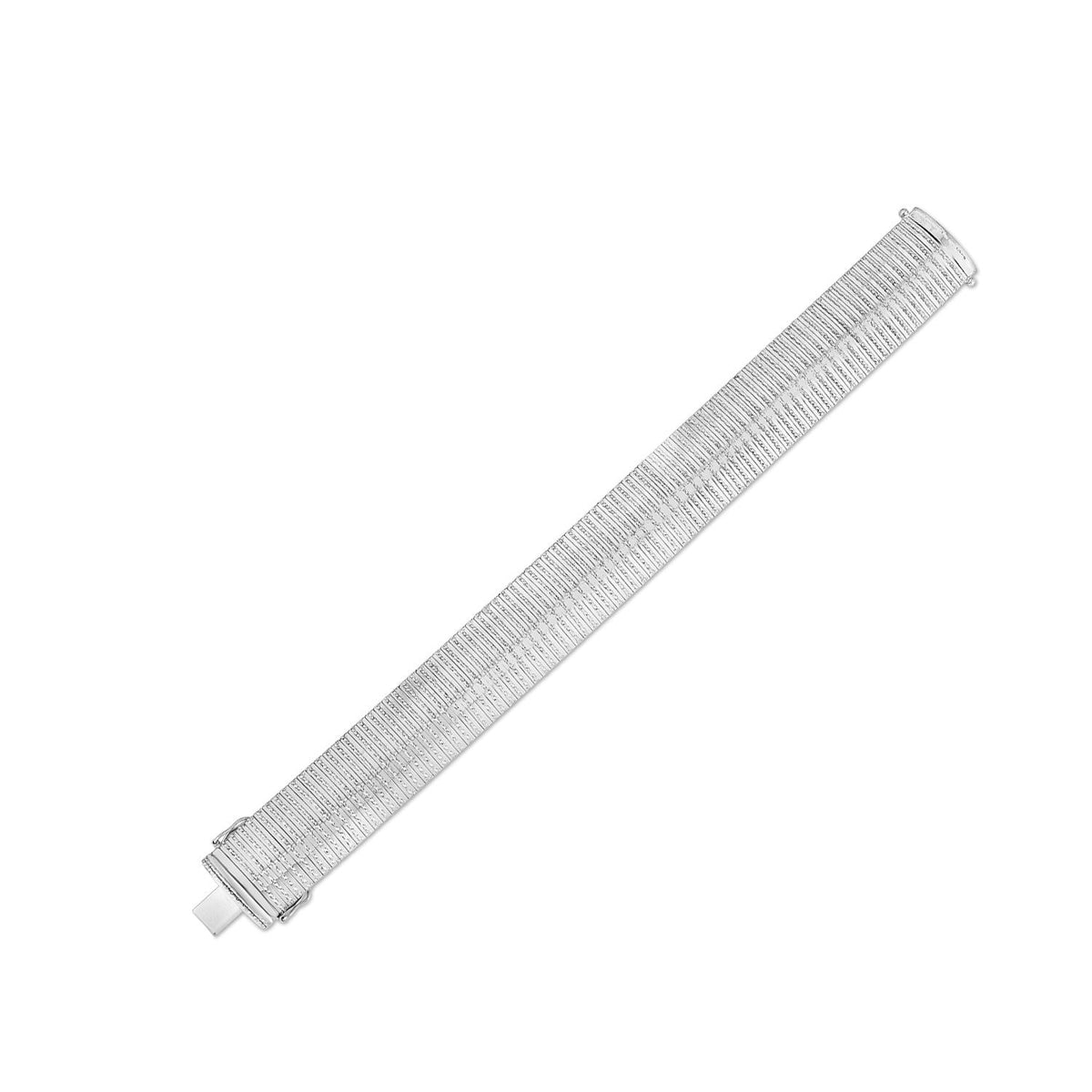 14k white gold Bold Diamante Flex link bracelet, Avera Group