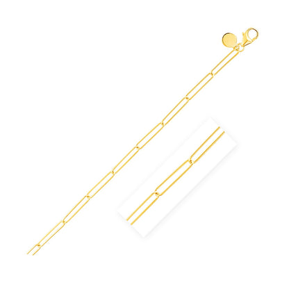 14k yellow gold wire paperclip chain, 2.70mm by Avera Group