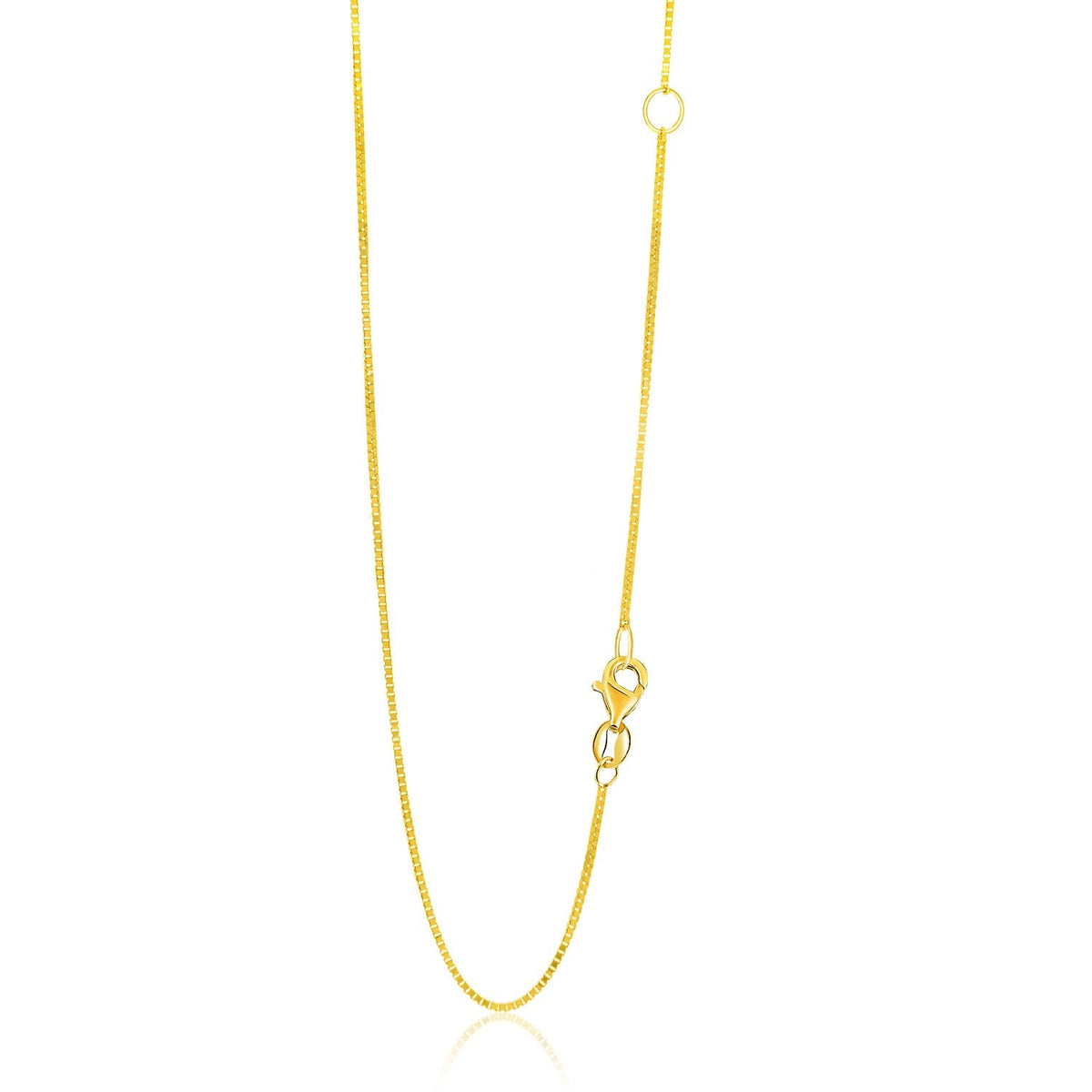 14k yellow gold adjustable box chain 0.8mm by Avera Group