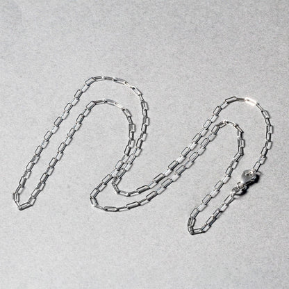 14k white gold fine paperclip chain, 1.50mm, Avera Group, view 5