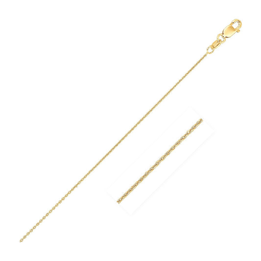 14k yellow gold oval cable link chain by Avera Group
