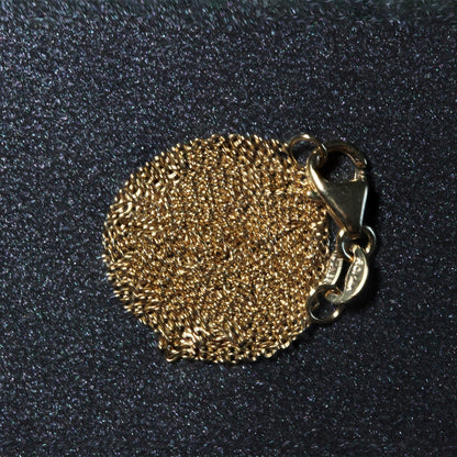 14k yellow gold oval cable link chain, 0.85mm by Avera Group, view 6