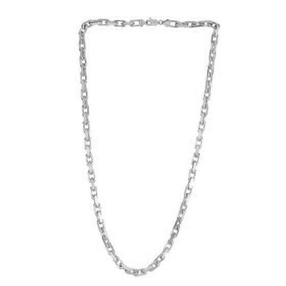 14k white gold French cable link chain, 4.80mm, Avera Group, view 3