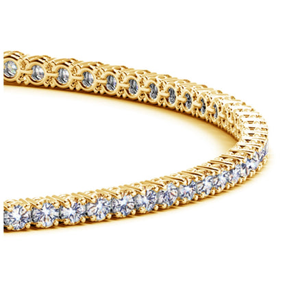 Lab Grown Round Diamond Tennis Bracelet in 14k Yellow Gold (2 cctw F/G VS2/SI1) by Avera Group