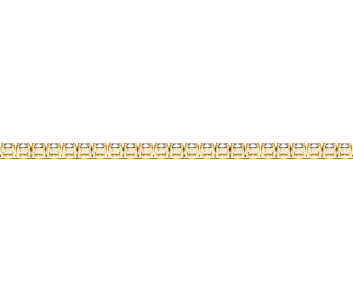 Lab Grown Round Diamond Tennis Bracelet in 14k Yellow Gold (2 cctw F/G VS2/SI1) by Avera Group