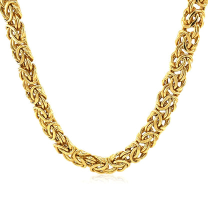 14k yellow gold Byzantine motif chain necklace, Avera Group