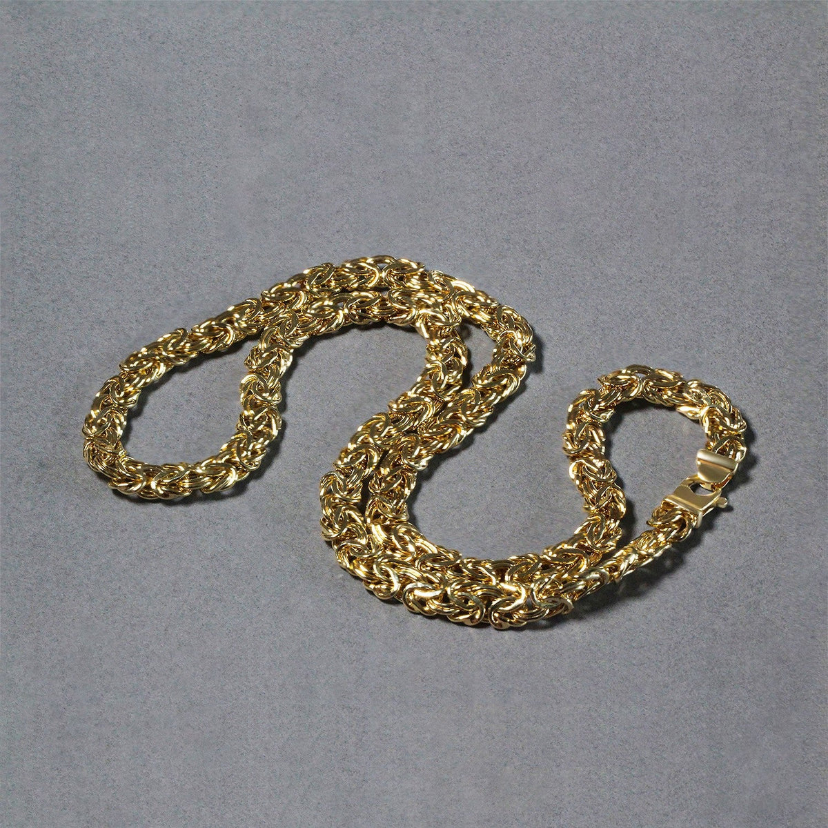 14k yellow gold Byzantine motif chain necklace, Avera Group, view 4