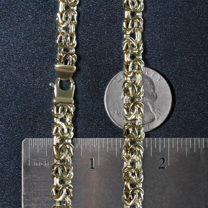 14k yellow gold Byzantine motif chain necklace, Avera Group, view 6