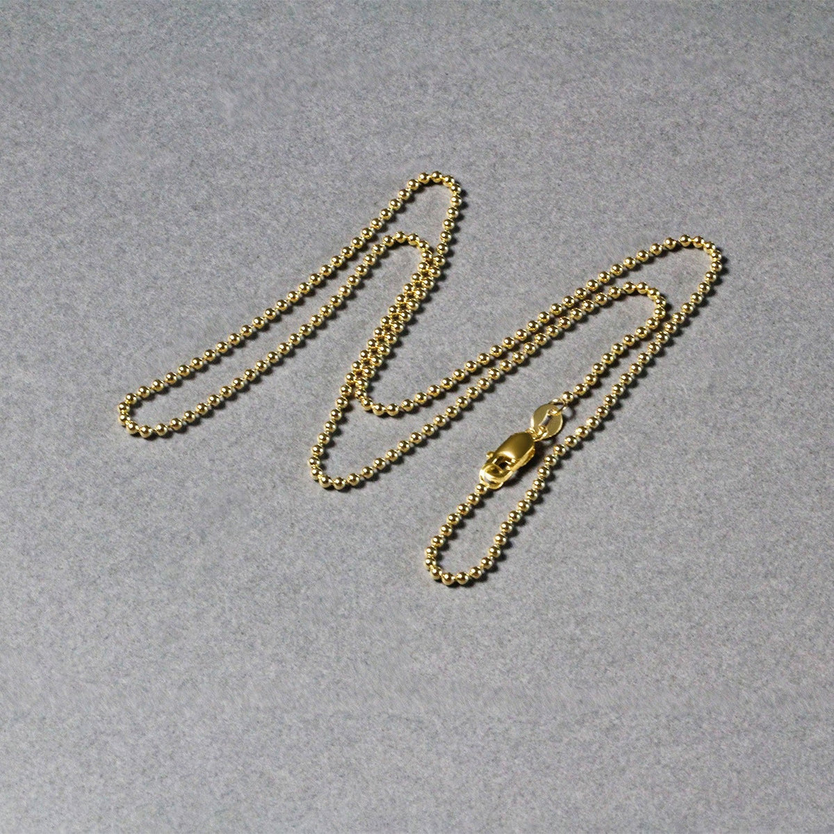 14k yellow gold bead chain 1.50mm, Avera Group, view 5