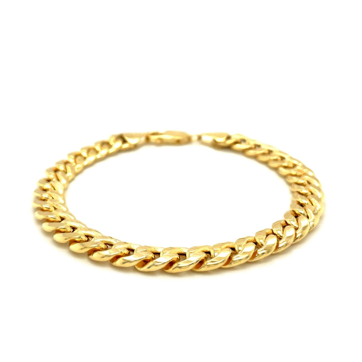 10k Yellow Gold Light Miami Cuban Bracelet (8.00 mm), Avera Group, view 3
