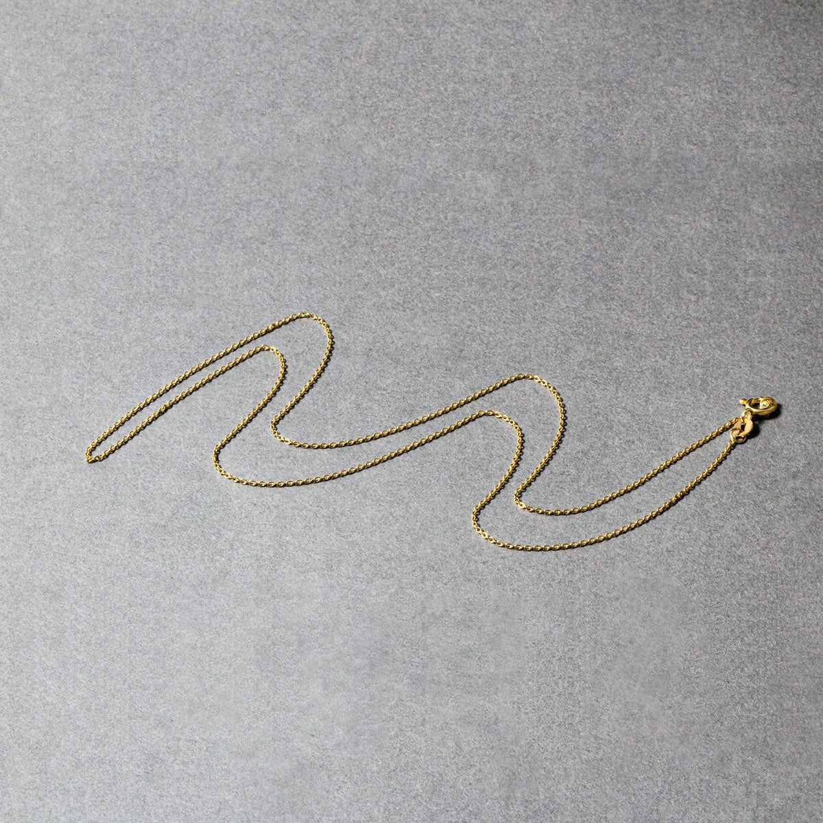 14k yellow gold oval cable link chain, 0.97mm by Avera Group, view 5