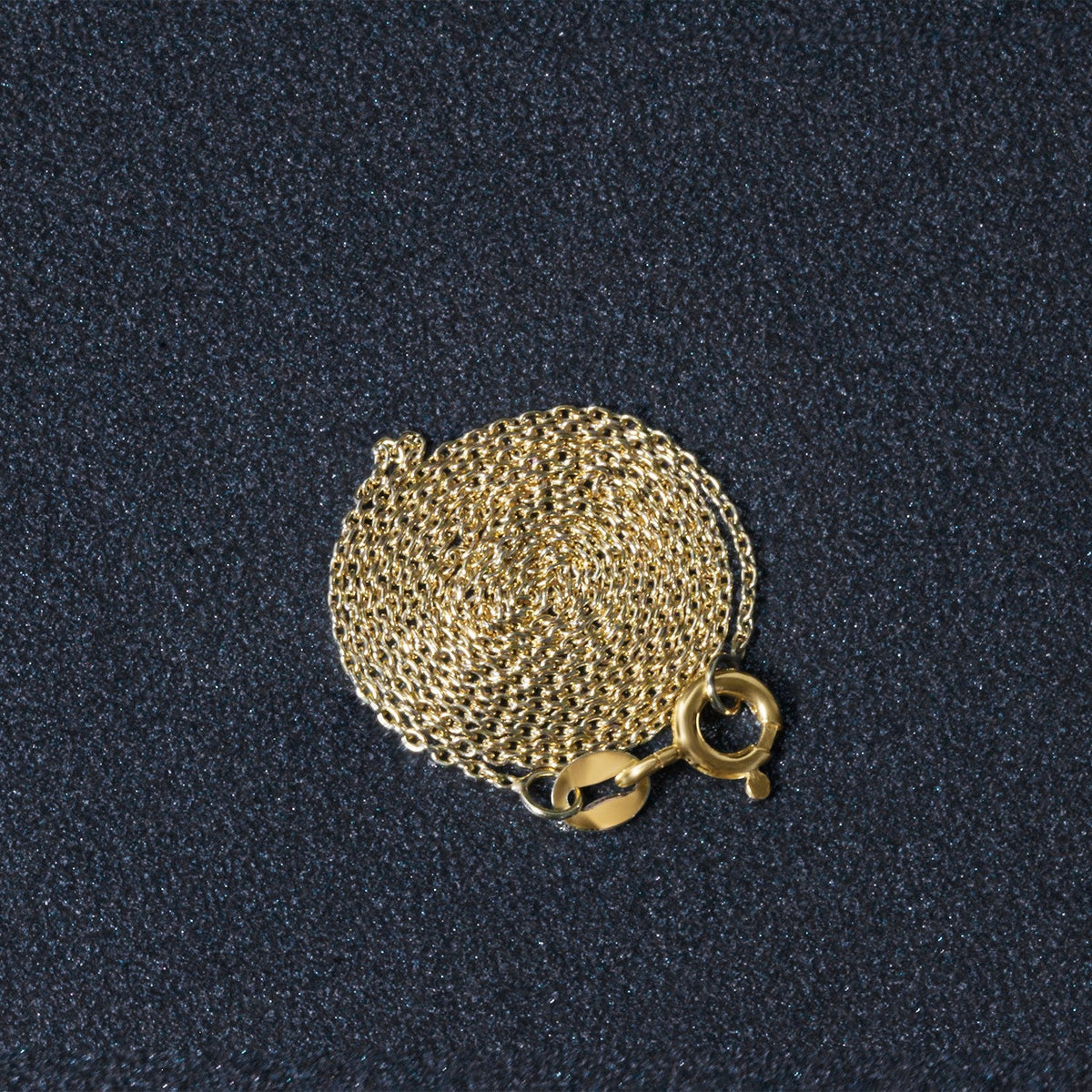 14k yellow gold oval cable link chain, 0.97mm by Avera Group, view 6