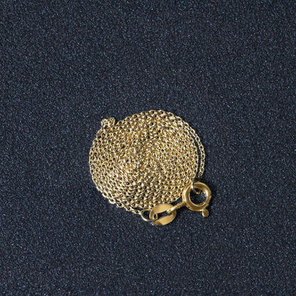 14k yellow gold oval cable link chain, 0.97mm by Avera Group, view 6