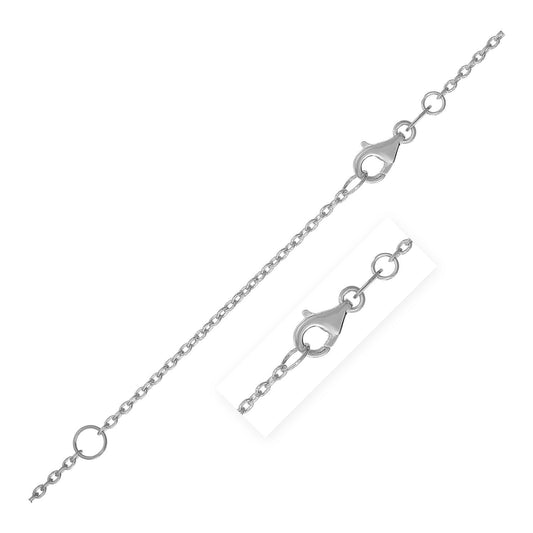 Extendable Cable Chain in 14k White Gold (1.5mm) by Avera Group