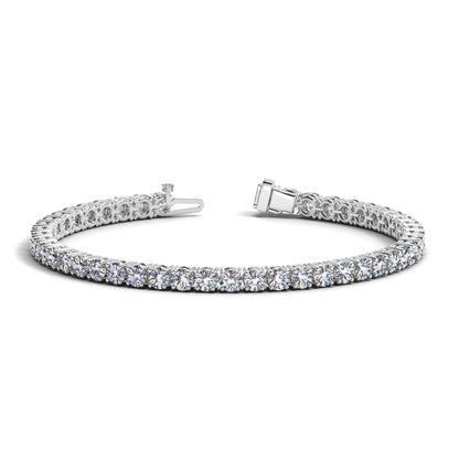 Lab Grown Round Diamond Tennis Bracelet in 14k White Gold (8 cctw F/G VS2/SI1) by Avera Group
