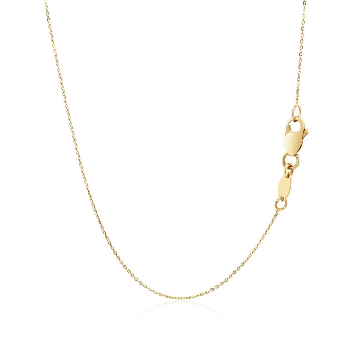 14k yellow gold thin diamond-cut bar necklace, 17 inch, Avera Group, view 3